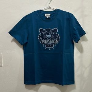 NWT Kenzo Tiger head teal tshirt size M